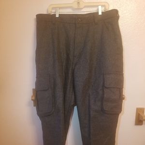 Mens cabelas 100% wool Pants Dry-Plus Hunting Pants Grey Size 38